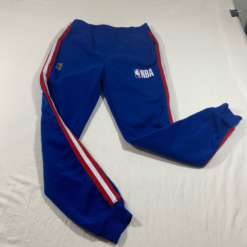 NBA Pants NBA Men’s Joggers Warm insulated Track Pants Small blue Red Runner